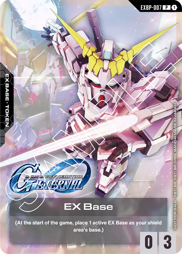 EXBP-007 P EX Base Unicorn Gundam Promo SD Gundam G Generation ETERNAL Collaboration