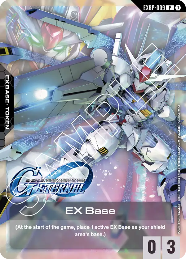 EXBP-009 P EX Base Gundam Aerial Promo SD Gundam G Generation ETERNAL Collaboration