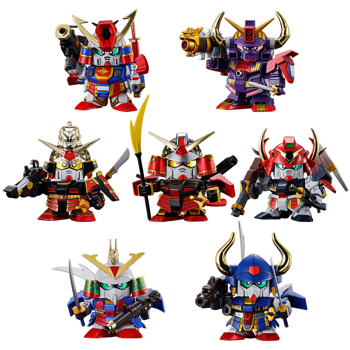 SD GUNDAM BB SENSHI THE MUSHA SHICHININSHU SET