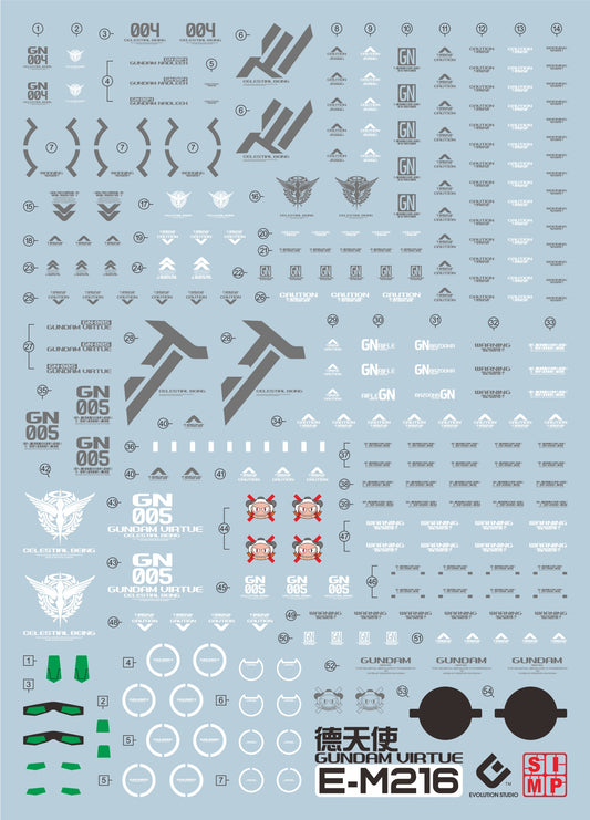 EVO MG Gundam Virtue UV Water Decal