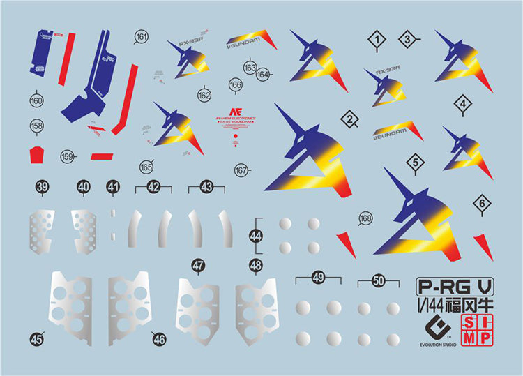 EVO RG RX-93ff Fokuoka Nu Gundam UV Water Decal