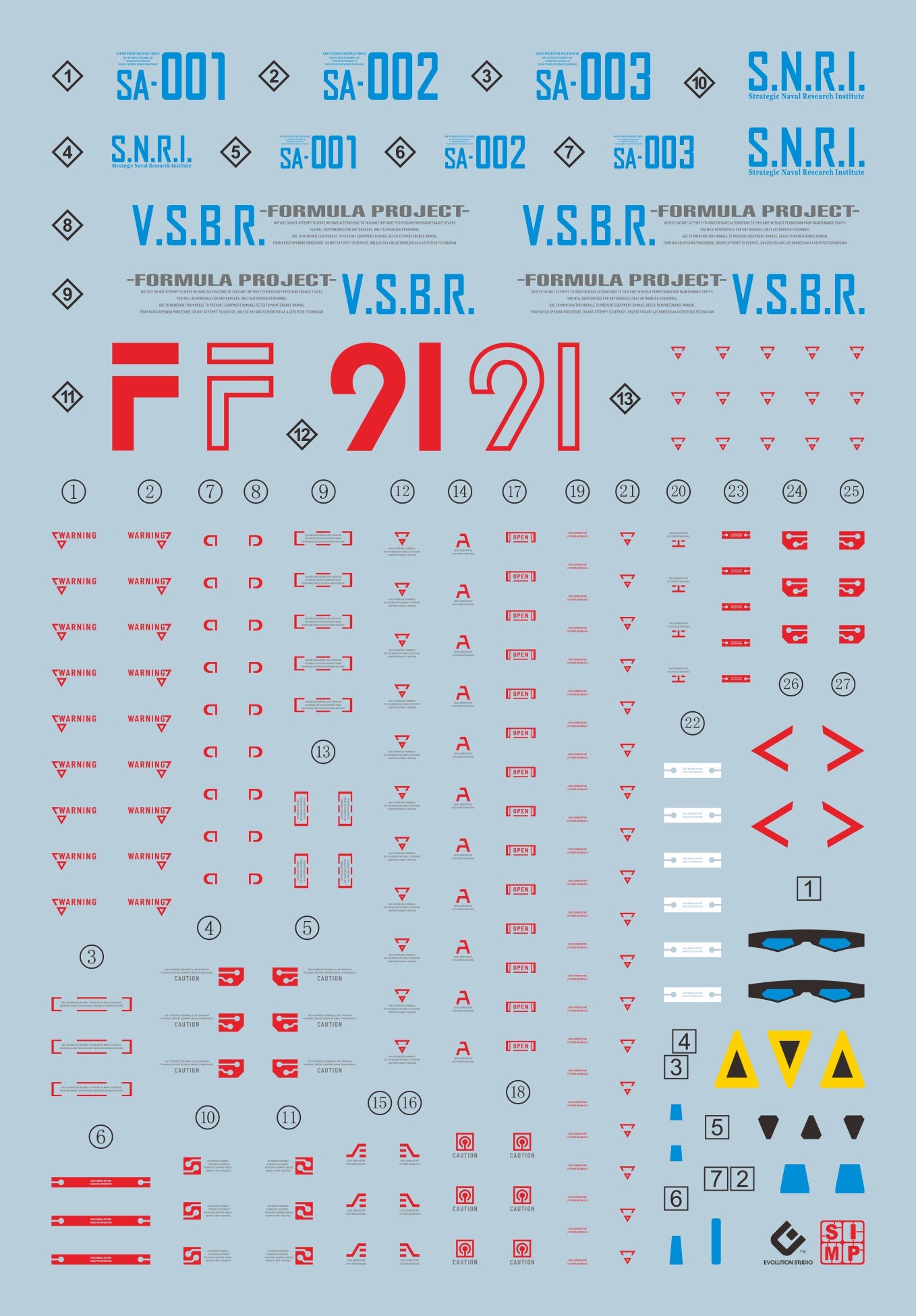 EVO MG Gundam F91 Ver2.0 / Back Cannon Type UV Water Decal