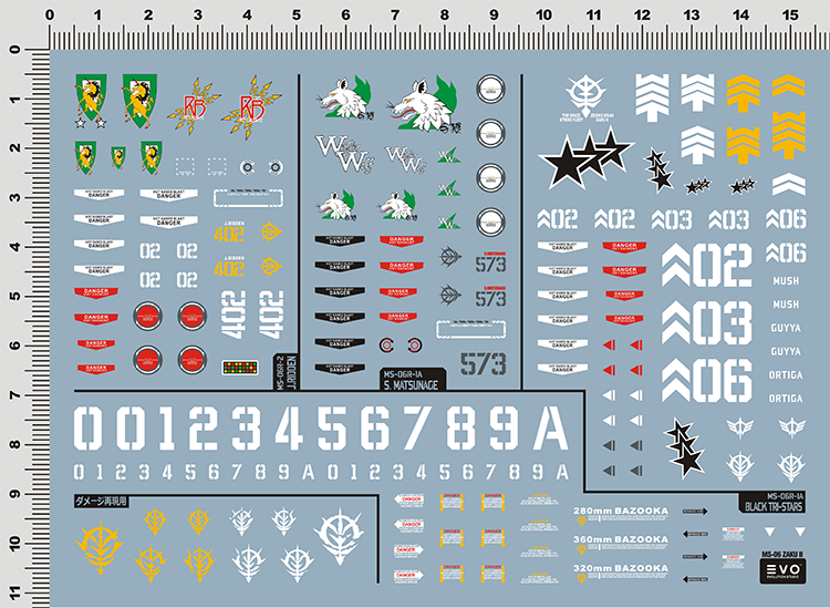 EVO MG Zaku High Mobility Type UV Water Decal