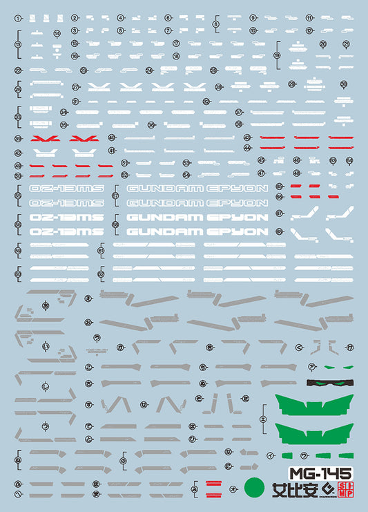 EVO MG Gundam Epyon UV Water Decal