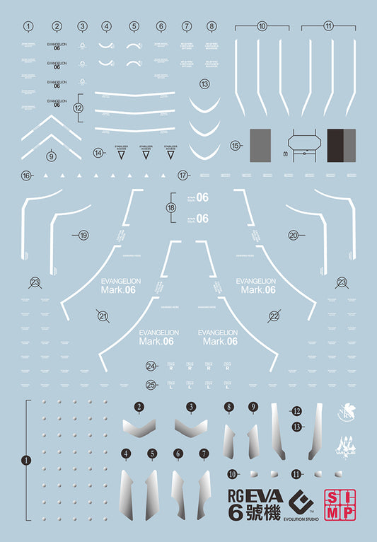 EVO RG Evangelion 06 UV Water Decal