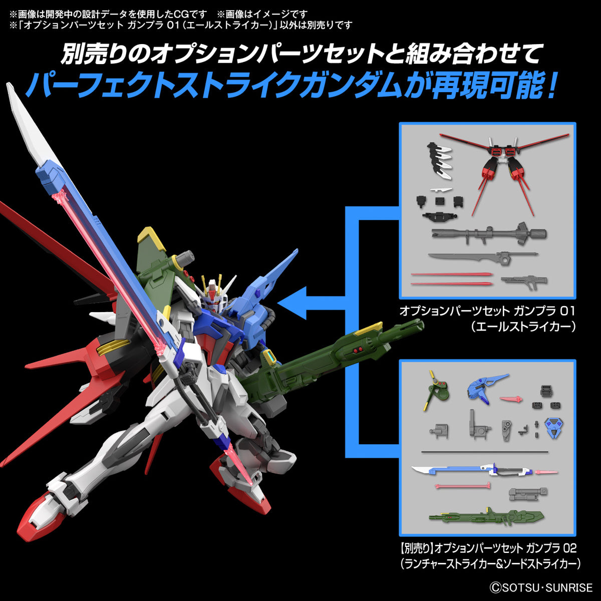 EG OPTION PARTS SET GUNPLA 01 (AILE STRIKER)