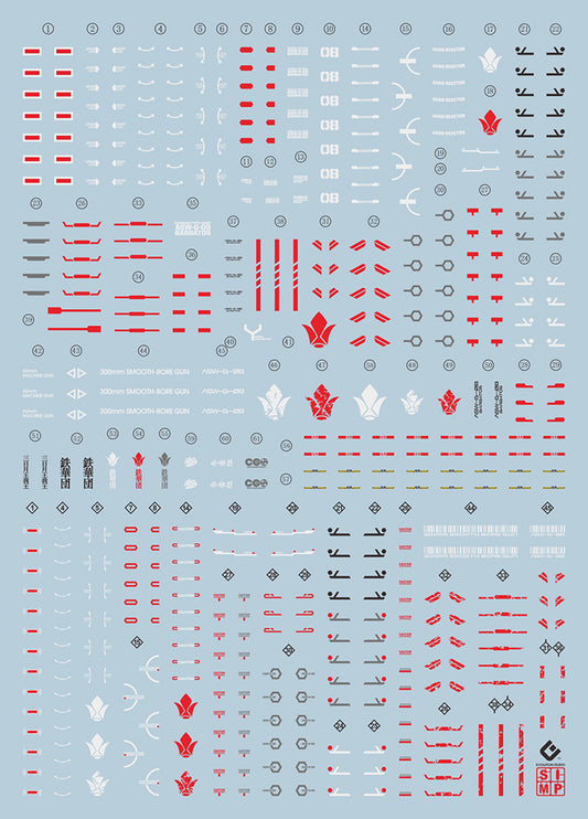 EVO MG Gundam Barbatos UV Water Decal