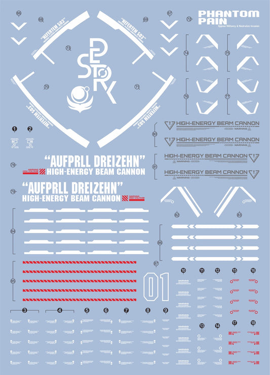 EVO HG Destroy Gundam UV Water Decal