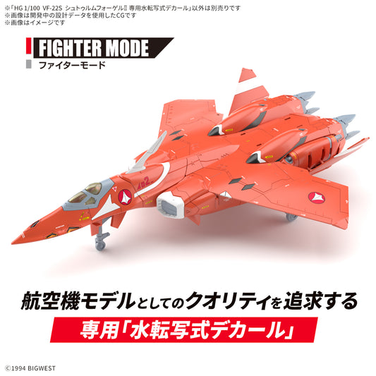HG 1/100 VF-22S STURMVÖGEL II WATER DECAL