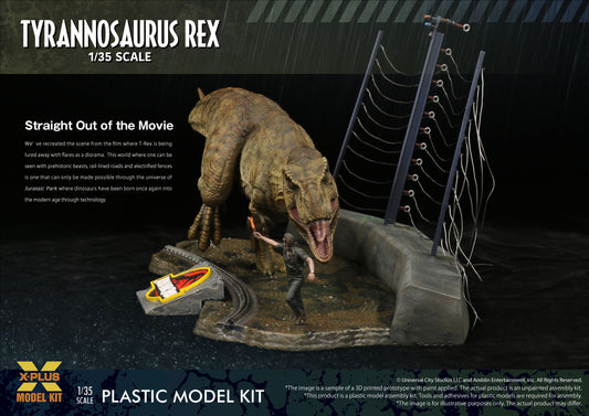 1/35 JURASSIC PARK TYRANNOSAURUS REX DIORAMA