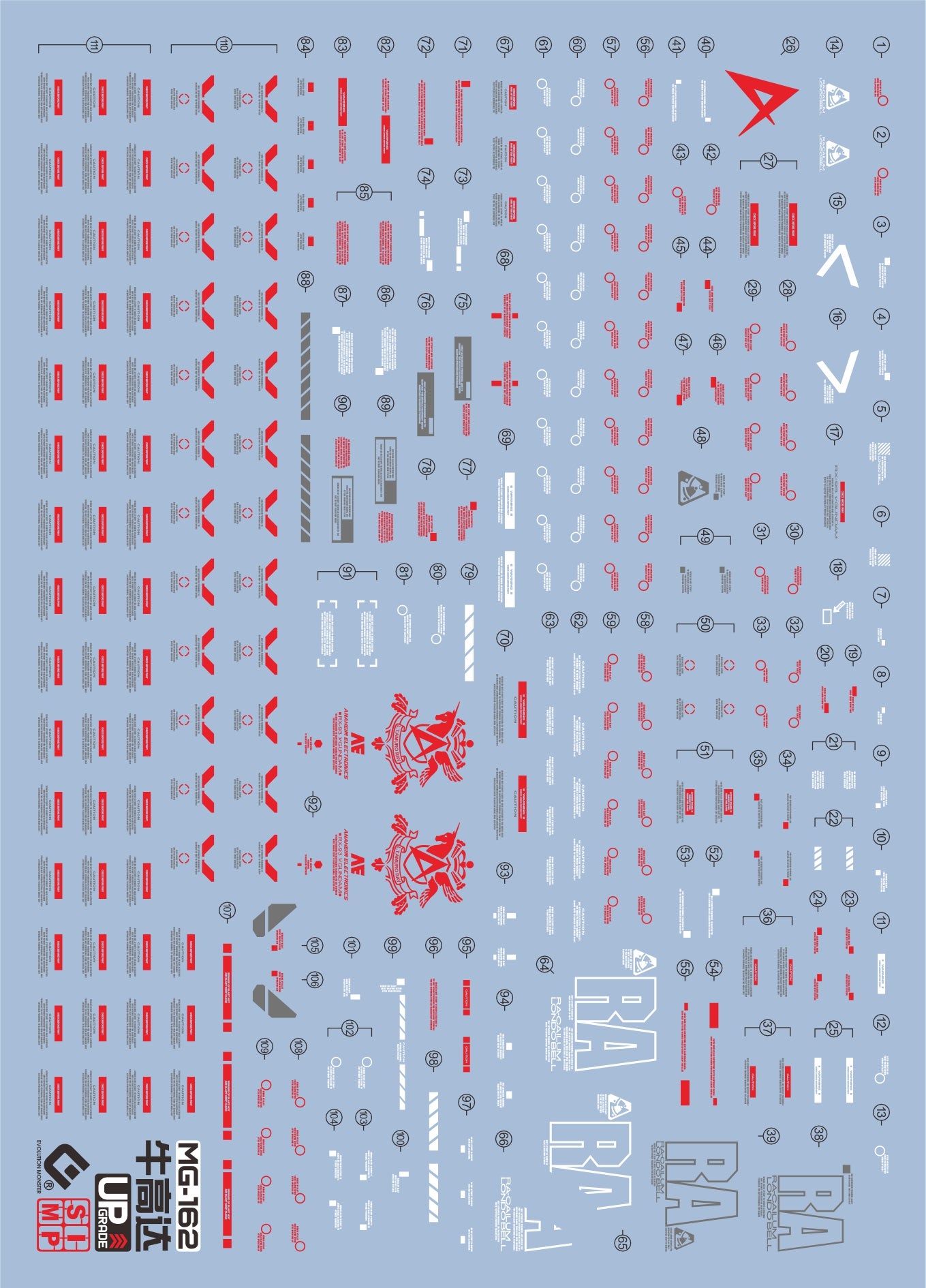 EVO MG Nu Gundam Ver. Ka UV Water Decal