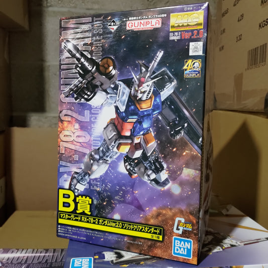 Ichiban Kuji MG 1/100 RX-78 GUNDMA Ver 2.0 Clear Color B&Last Prize Bundle