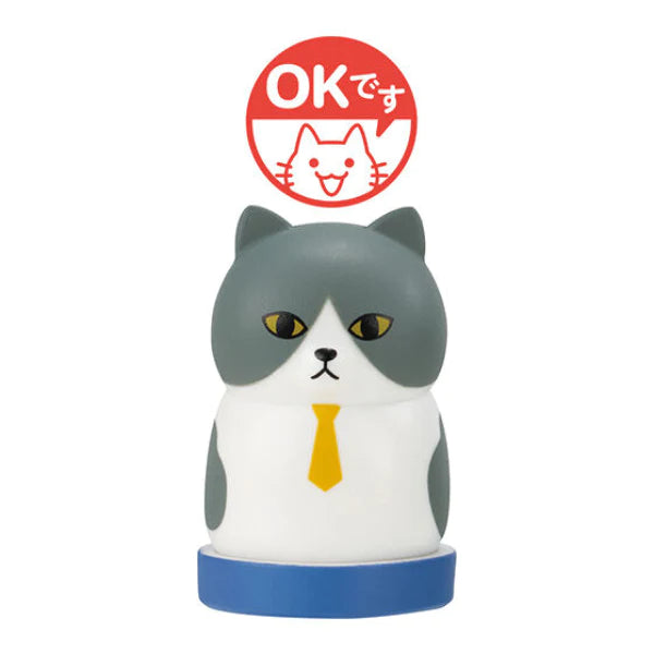 GASHAPON Cat Stamp Director Office Affair