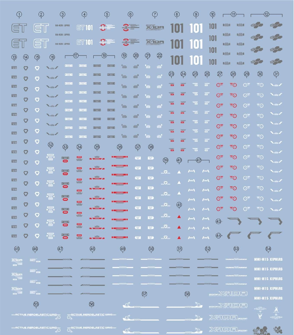EVO MGSD Freedom Gundam UV Water Decal