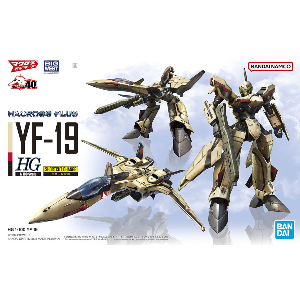 HG 1/100 MACROSS PLUS YF-19