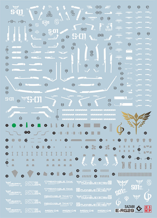 EVO RG MSN-04 Sazabi UV Water Decal