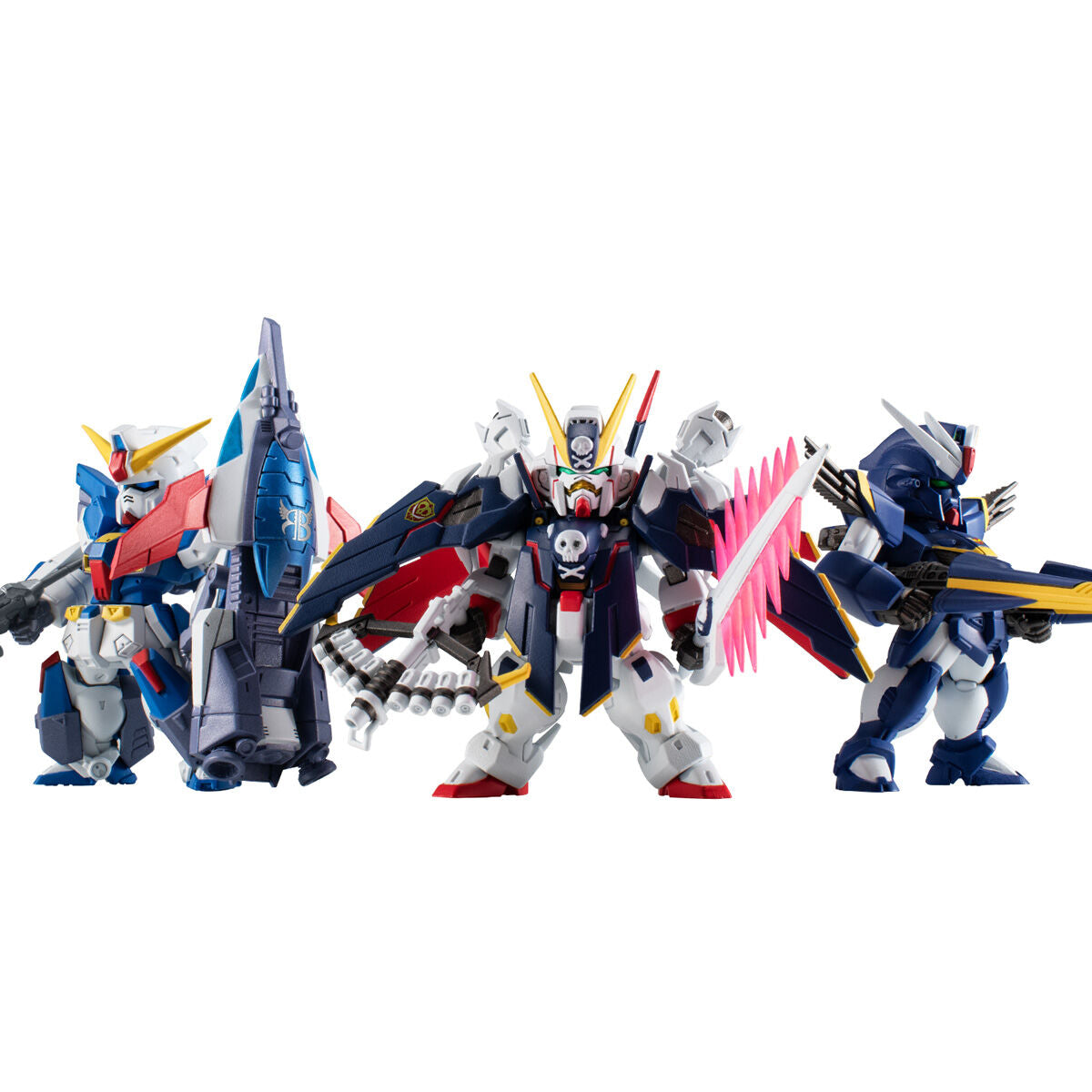 FW GUNDAM CONVERGE MOBILE SUIT CROSSBONE GUNDAM STEEL SEVEN B TEAM SET W/O GUM