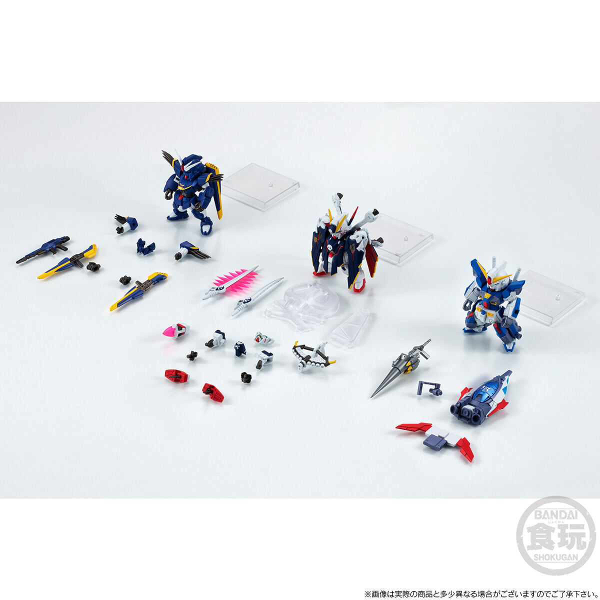 FW GUNDAM CONVERGE MOBILE SUIT CROSSBONE GUNDAM STEEL SEVEN B TEAM SET W/O GUM