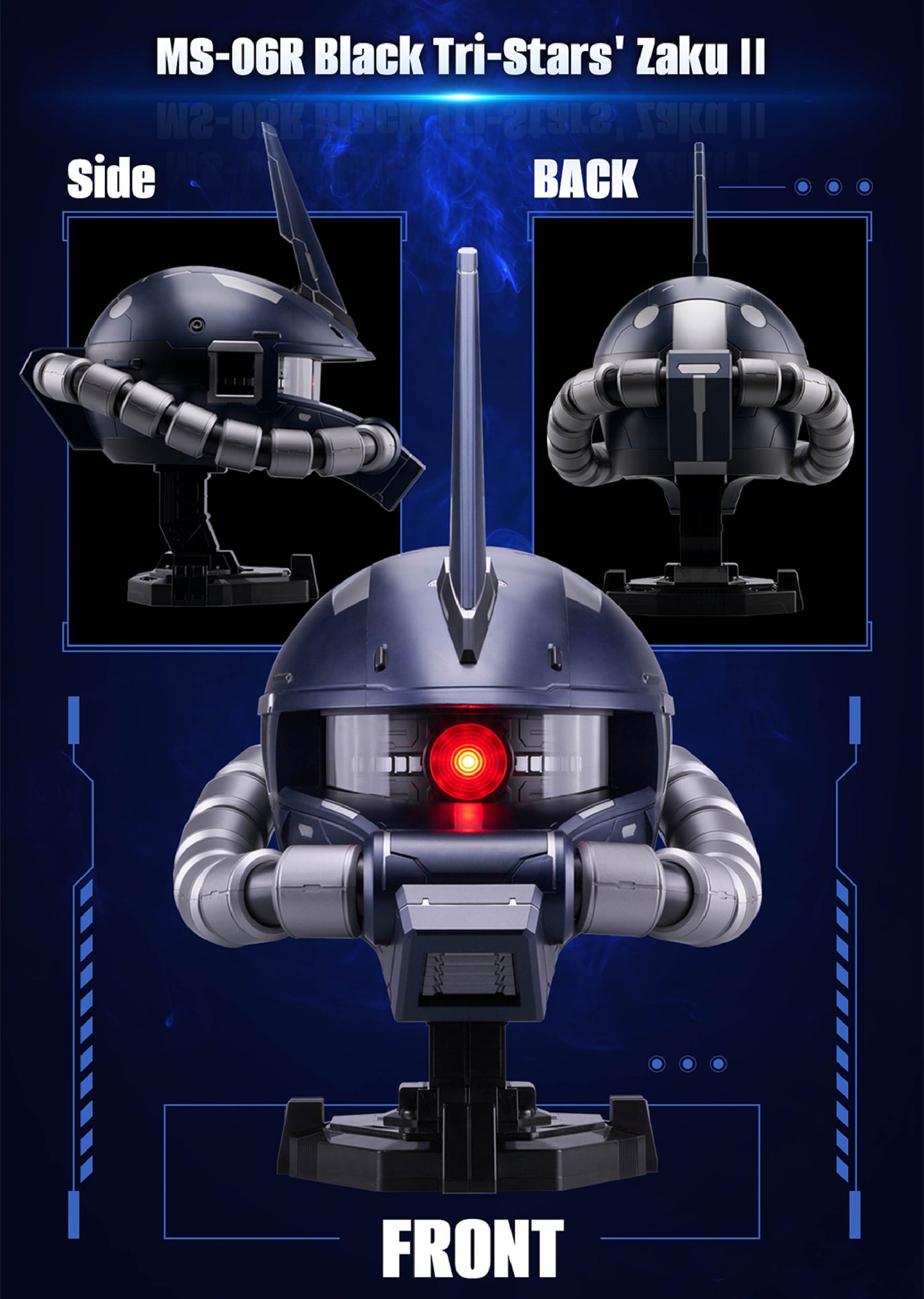 BN HEAD COLLECTION MS-06R BLACK TRI-STARS' ZAKU II