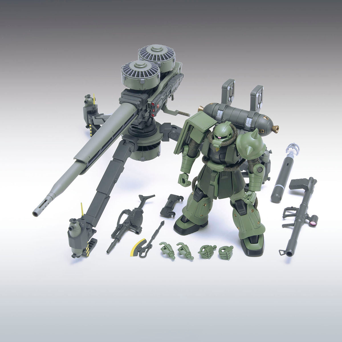 HG 1/144 MS-06 ZAKU II + BIG GUN SET THUNDERBOLT