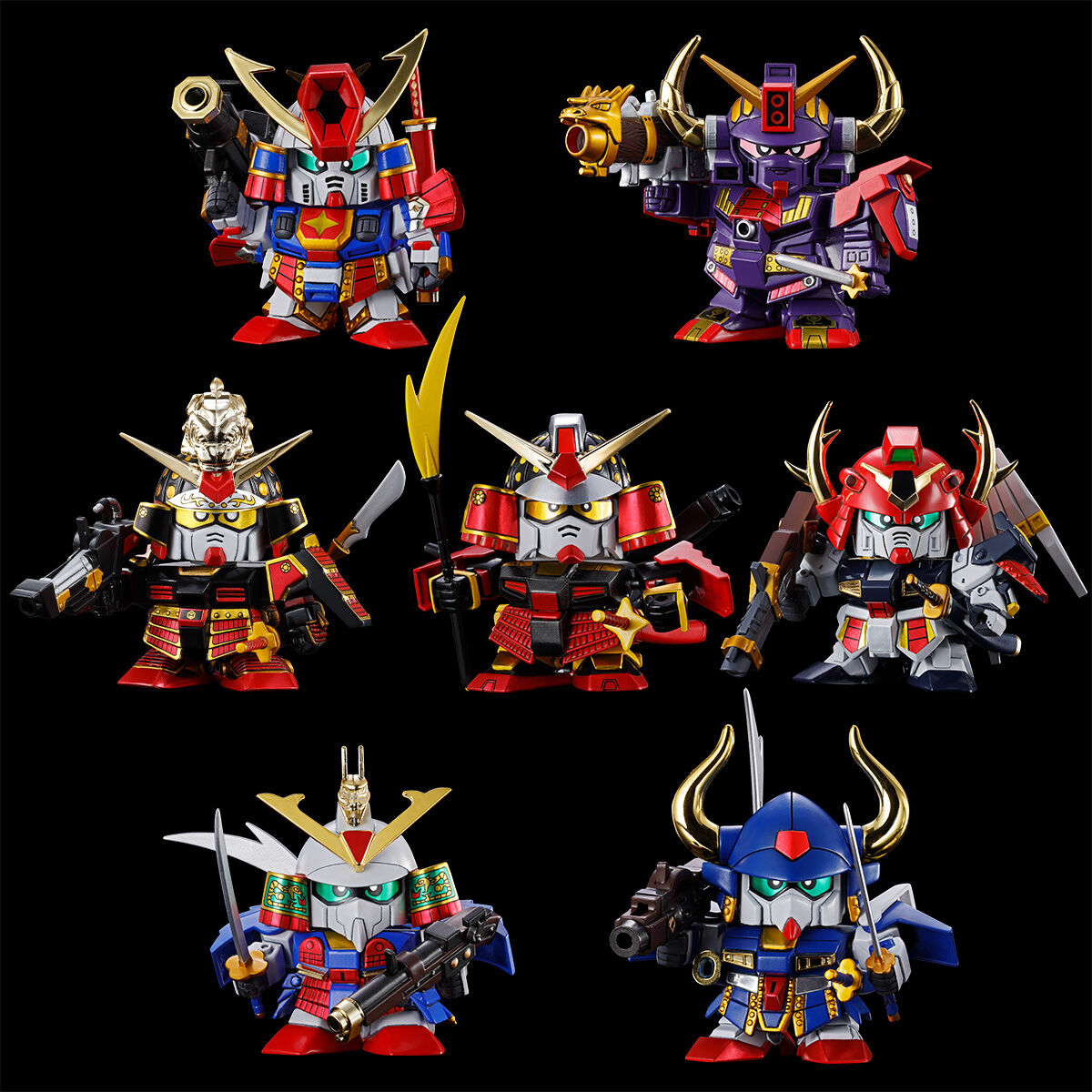 SD GUNDAM BB SENSHI THE MUSHA SHICHININSHU SET