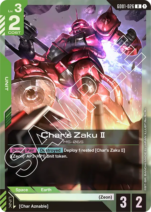 GD01-026 R Char's Zaku Ⅱ