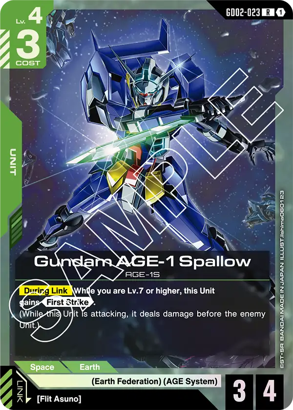 GD02-023 R Gundam AGE-1 Spallow