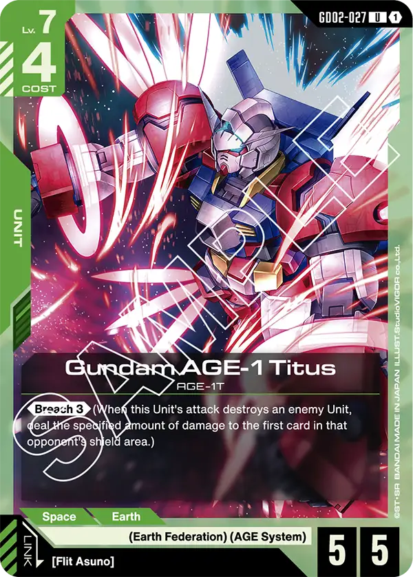 GD02-027 U Gundam AGE-1 Titus