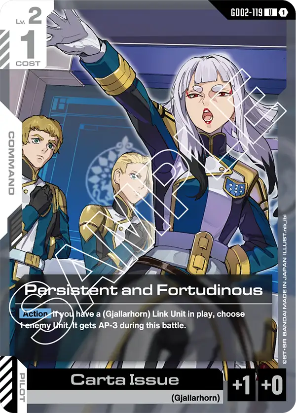 GD02-119 U Persistent and Fortudinous