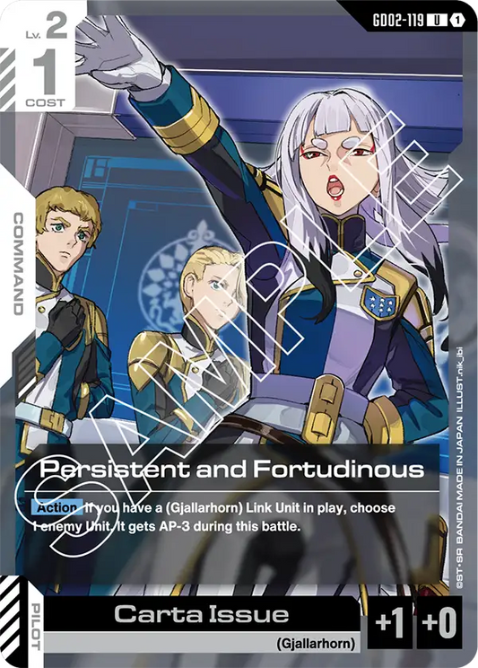 GD02-119 U Persistent and Fortudinous