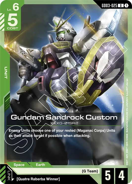GD03-025 U Gundam Sandrock Custom