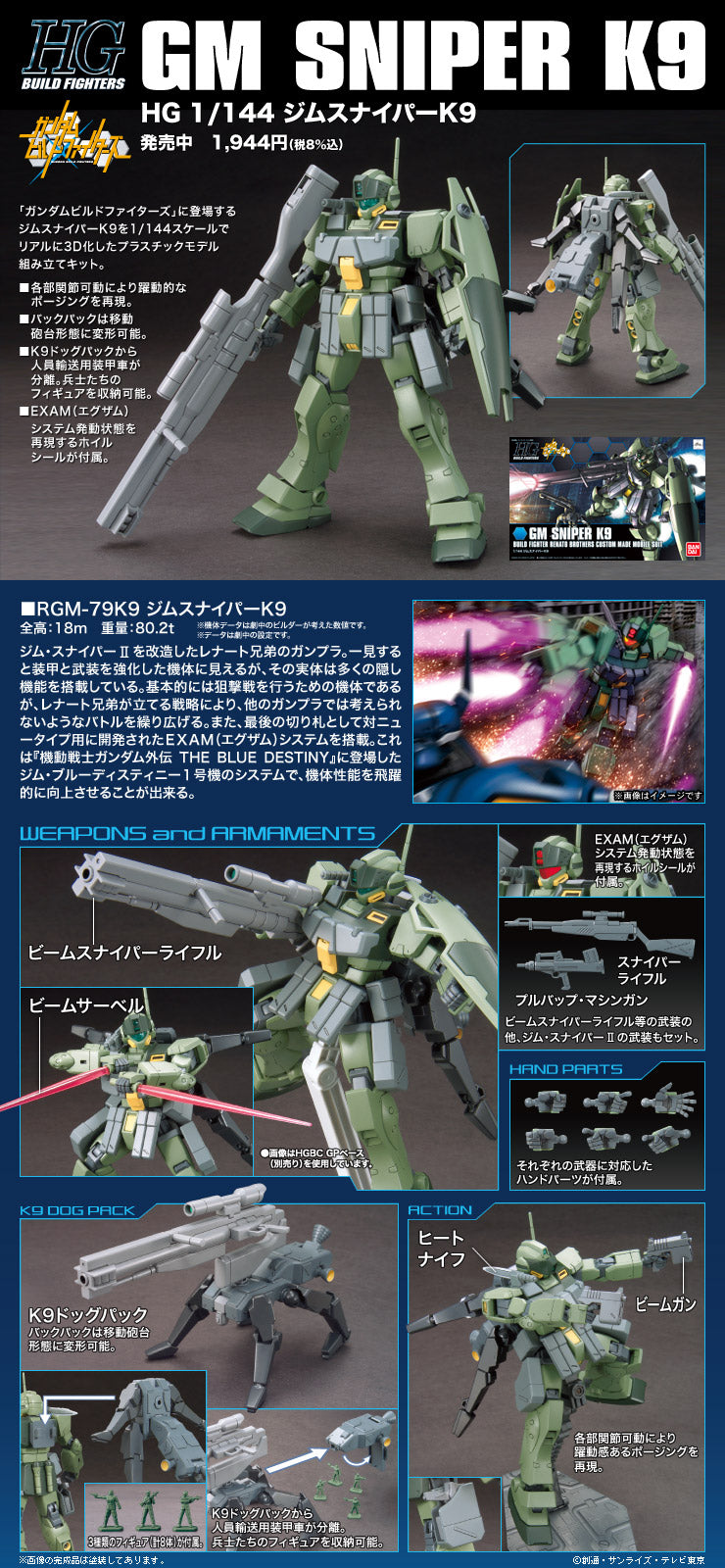 HGBF 1/144 GM SNIPER K9