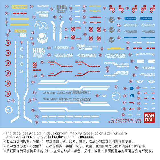 MG 1/100 LAUNCHER STRIKER / SWORD STRIKER PACK for MG AILE STRIKE GUNDAM REMASTER Ver.