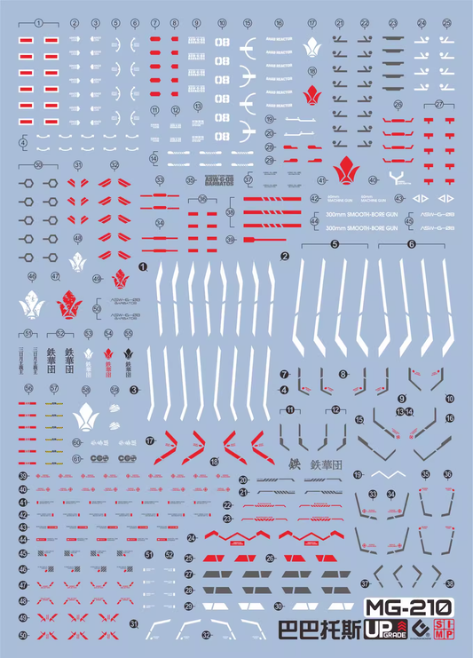 EVO MG Gundam Barbatos UV Water Decal Ver2