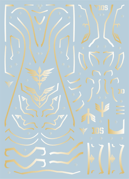EVO MG Sinanju OVA Gold Water Decal