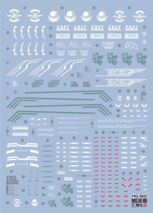EVO MG Aegis Gundam UV Water Decal