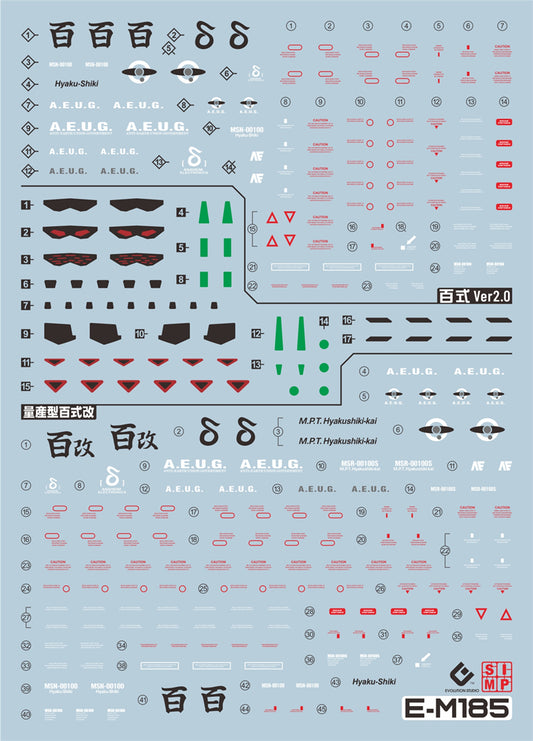 EVO MG Hyaku Shiki / Kai UV Water Decal