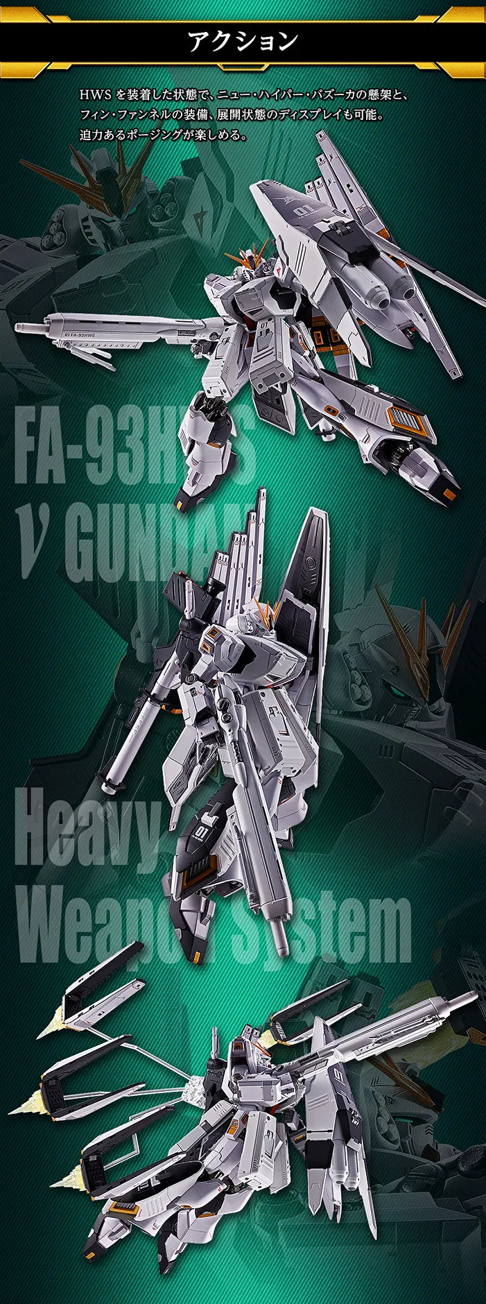 METAL ROBOT SPIRITS <SIDE MS> HWS ＆ DISPLAY PARTS SET For Nu GUNDAM